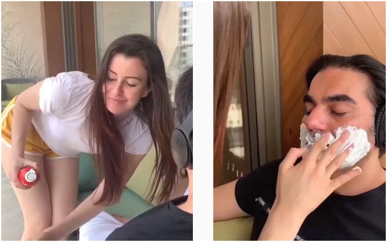 Arbaaz Khan Girlfriend Giorgia Andriani Did Shaving After She Gets Bored In Lockdown
