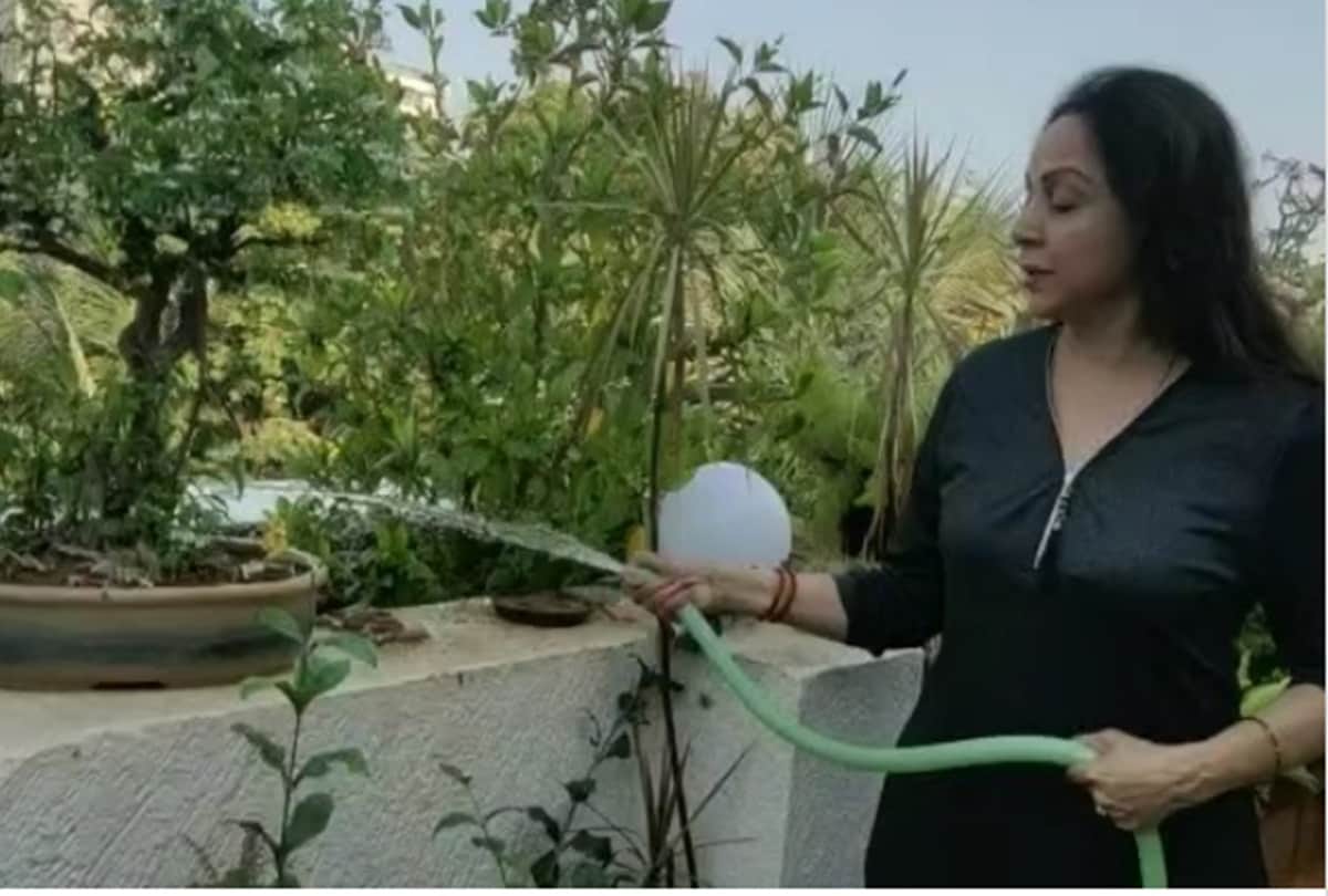 Hema Malini Watering Plants Shares New Video on Instagram