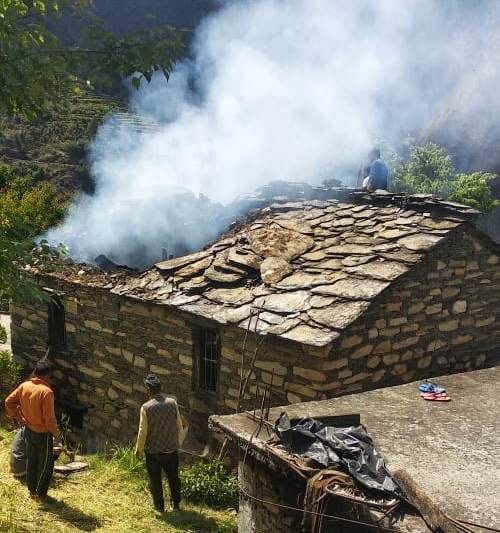 House fire due to short circuit