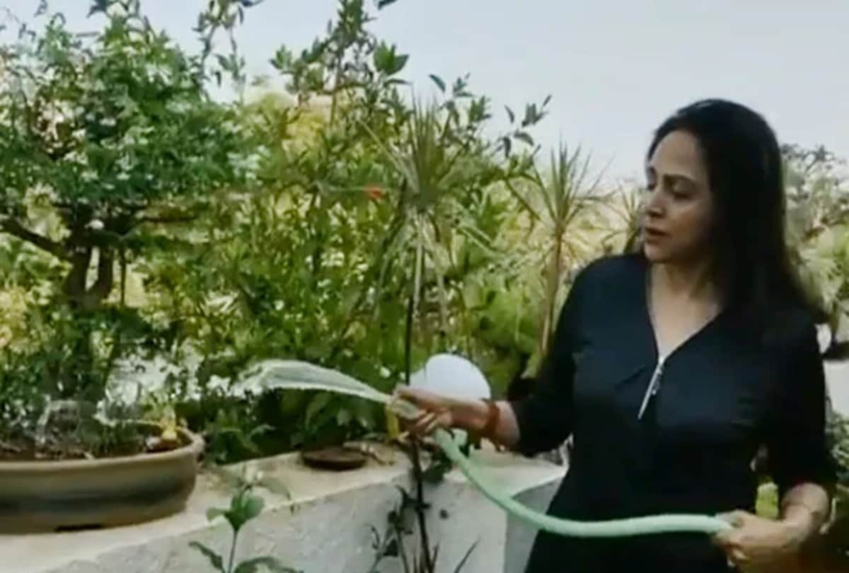 Hema Malini Watering Plants Shares New Video on Instagram