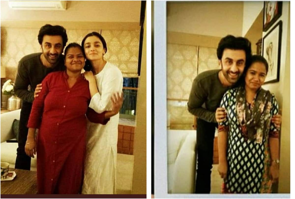 Alia Bhatt Ranbir Kapoor picture with helper viral on social media during lockdown