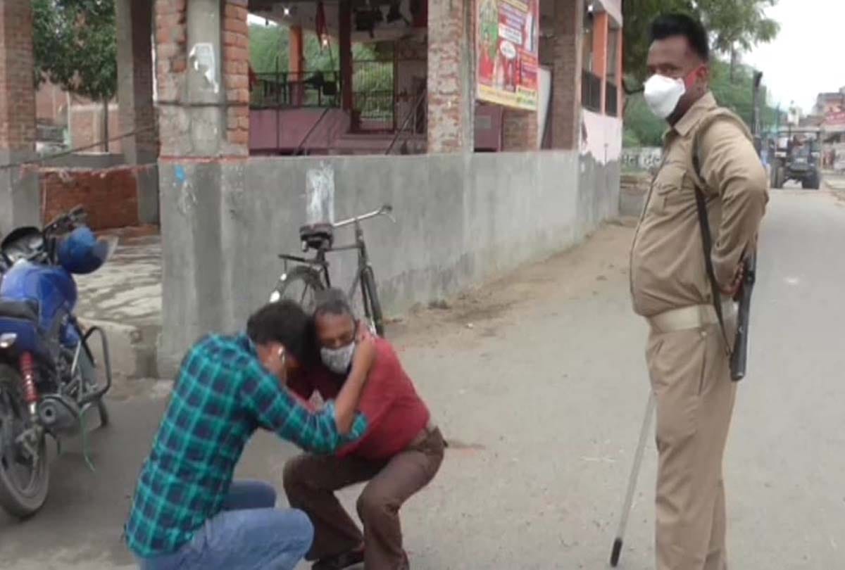 kanpur lockdown news in hindi: Police punished those who violated lockdown in kanpur
