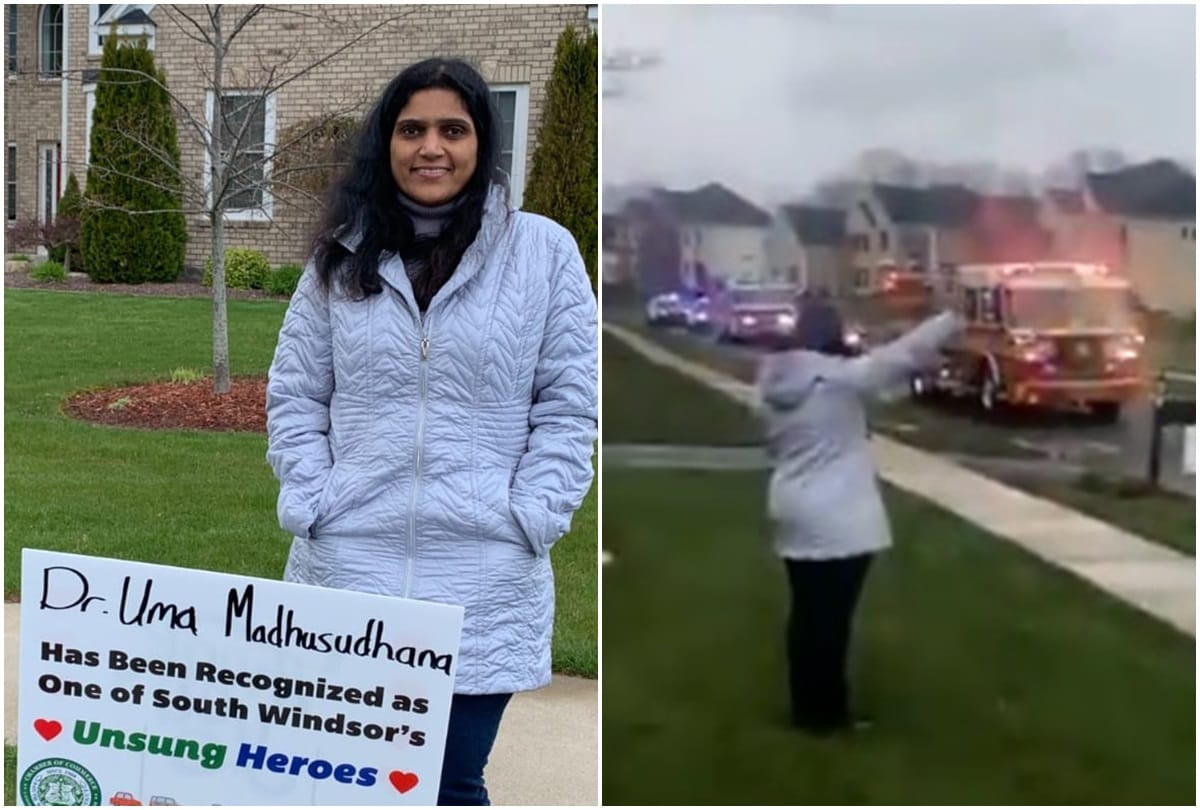 Mysore based USA doctor received Drive of honour for treating Corona patients