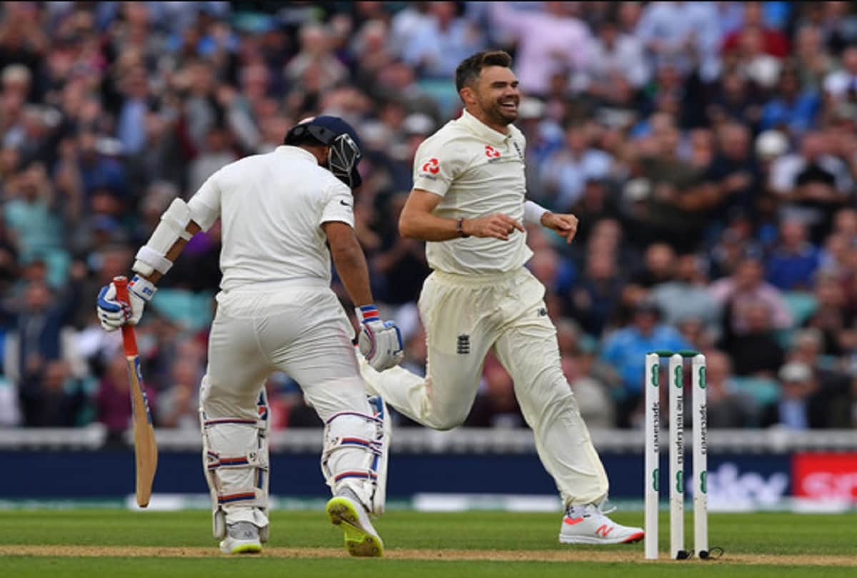 VIDEO: Ajinkya Rahane clean bowled on James Anderson dangerous reverse swing ball, umpire Nitin Menon reaction goes viral