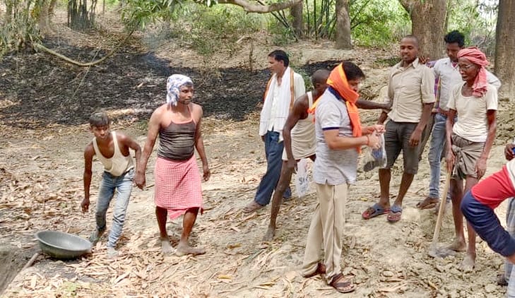 Construction work started in social distance