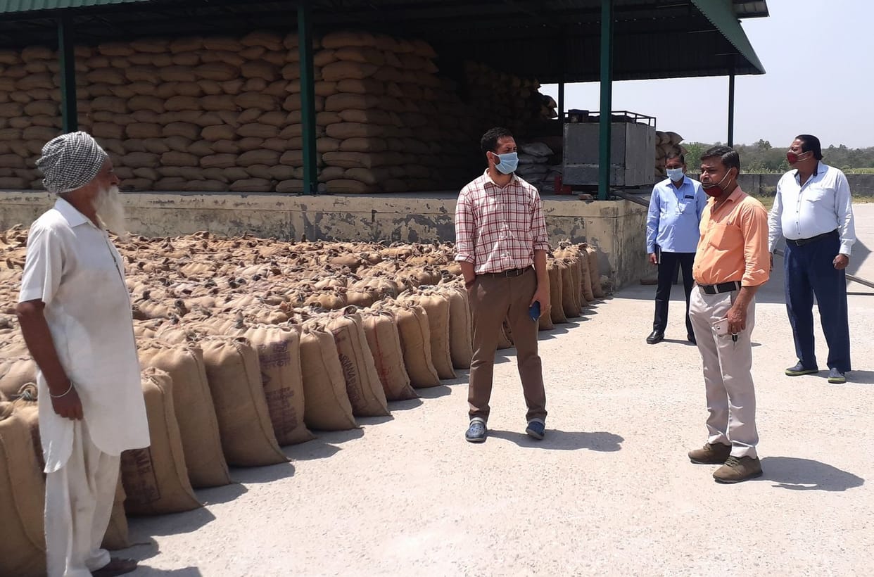 Purchased three thousand quintals of wheat at the purchasing center