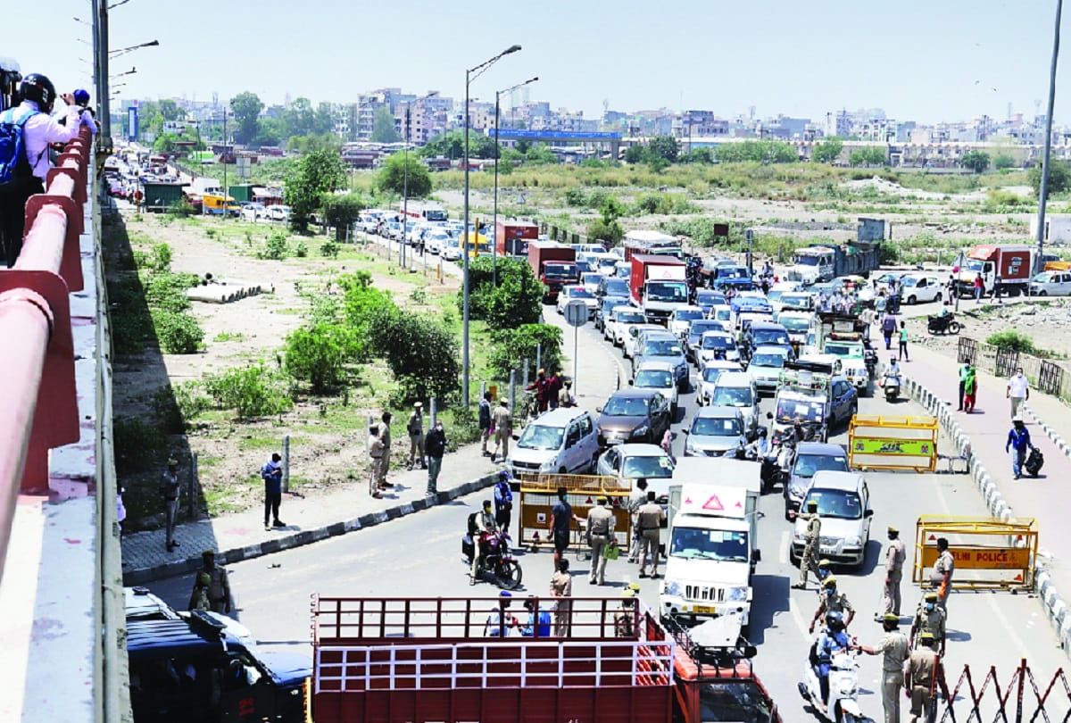 It takes half hour to cross delhi up border.
