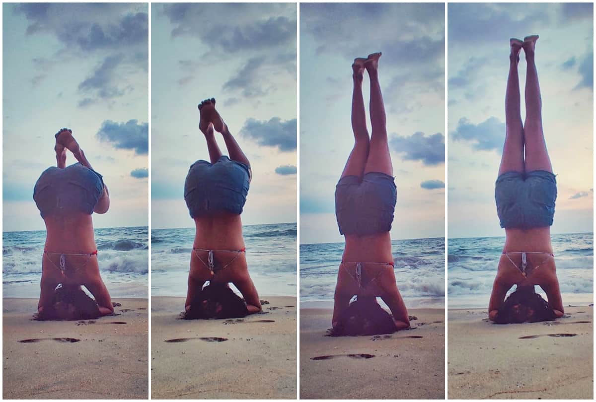 Actress Amala Paul beach instagram photos goes viral in between lockdown