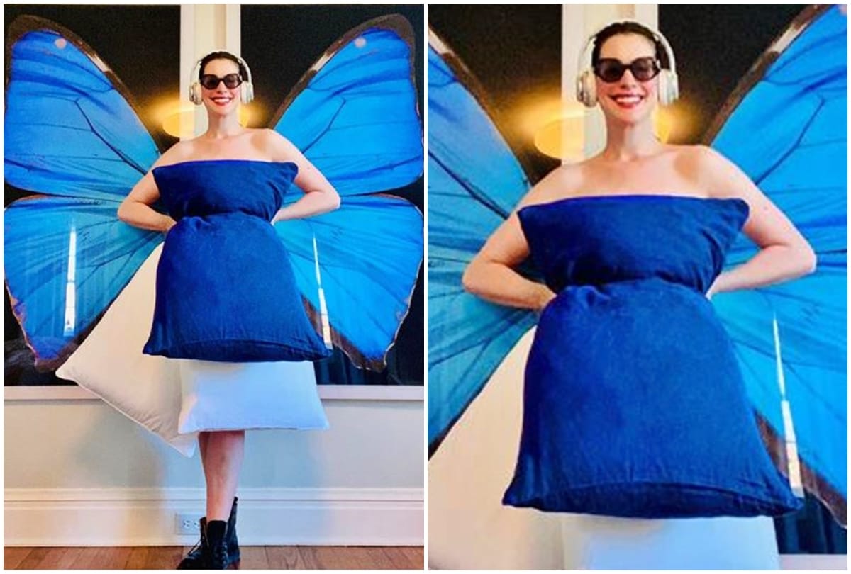 Anne Hathaway pillow challenge Instagram post is viral
