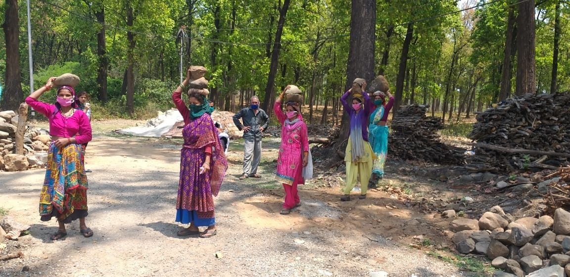 MNREGA construction work started in Bastia