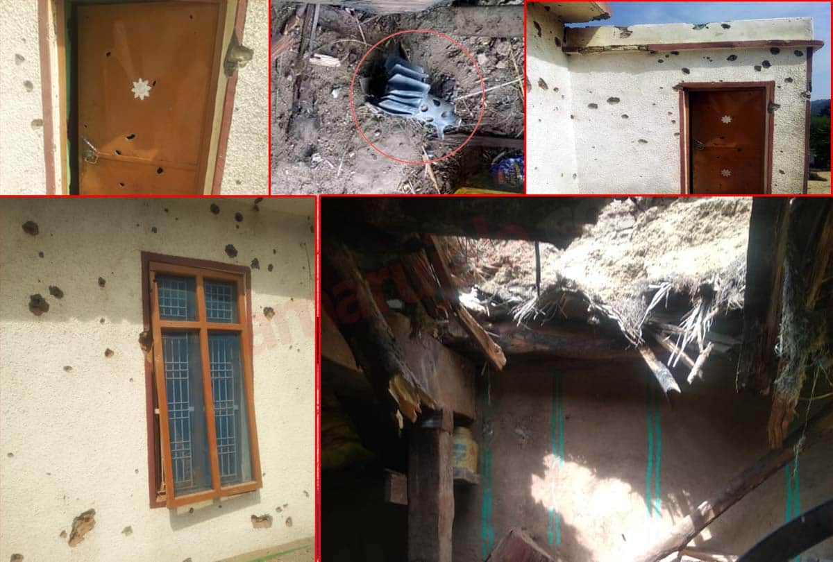 Pakistan violates ceasefire in Nowshera Sector jammu kashmir, Houses damaged in Pakistani shelling