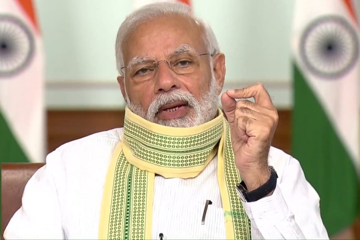 PM narendra modi talks with sarpanchs through video conferencing take a dig on rajiv gandhi