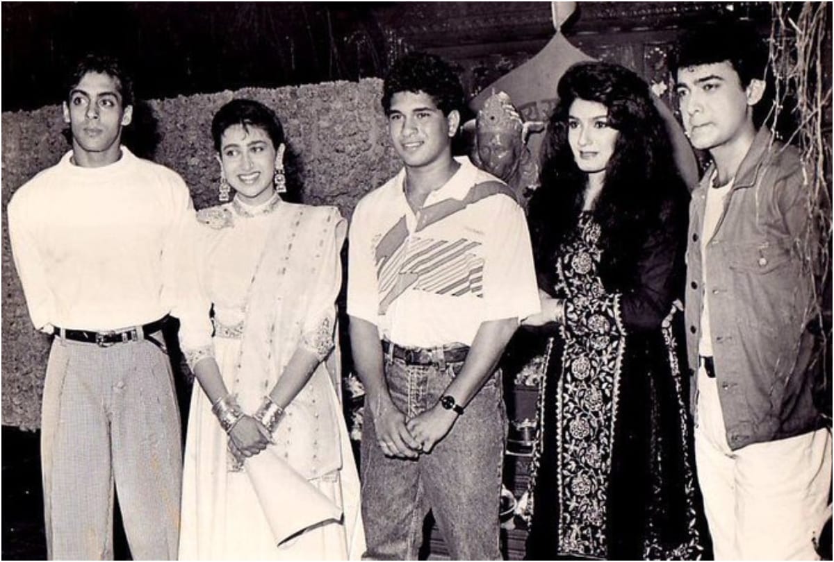 Sachin Tendulkar  bollywood connection 26 years ago attended film muhurat of Andaz Apna Apna