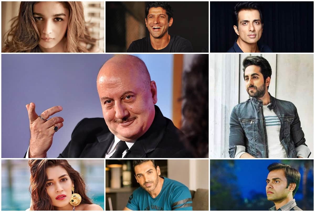 Poems by John kriti Ayushmann Sonu Sood Farhan Anupam Kher alia bhatt Jitendra Kumar in lockdown