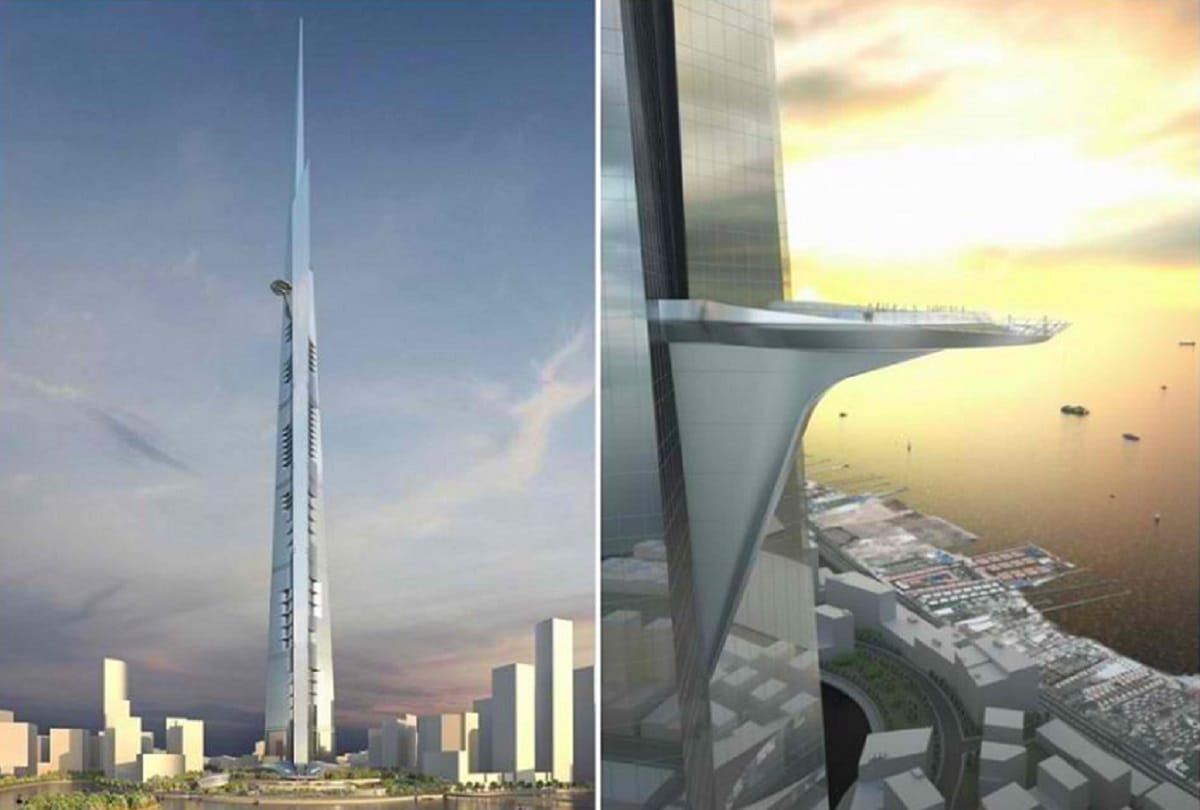 Jeddah Tower also known as Kingdom Tower worlds first 1 km high building