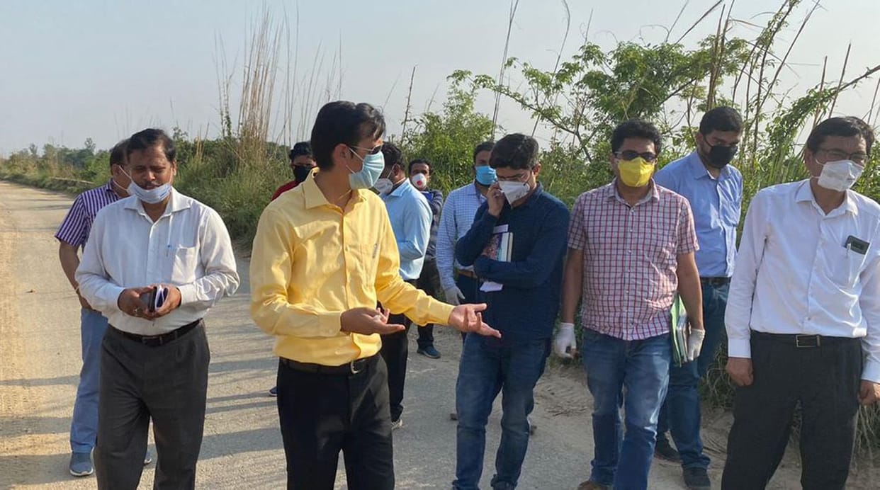 Inspection of works of irrigation department