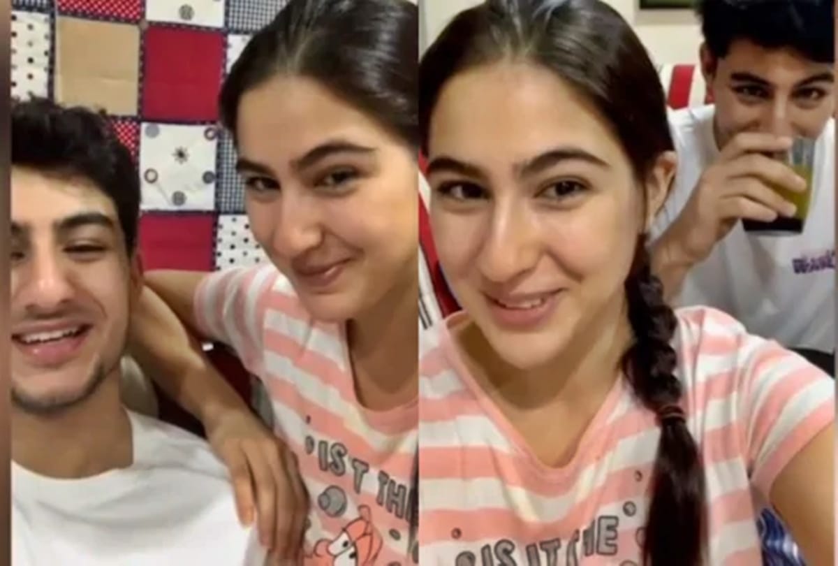 Sara Ali Khan picture with brother Ibrahim Ali Khan after workout session includes dog Fuffy