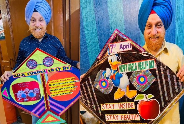 A Man from Mohali salute to the frontline heros through Kite