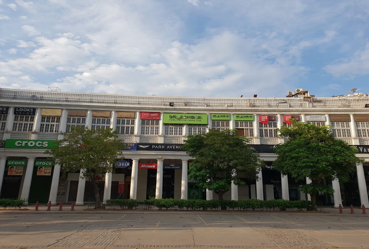 Delhi Connaught place seems vacant with no people roaming during lockdown amid corona virus outbreak