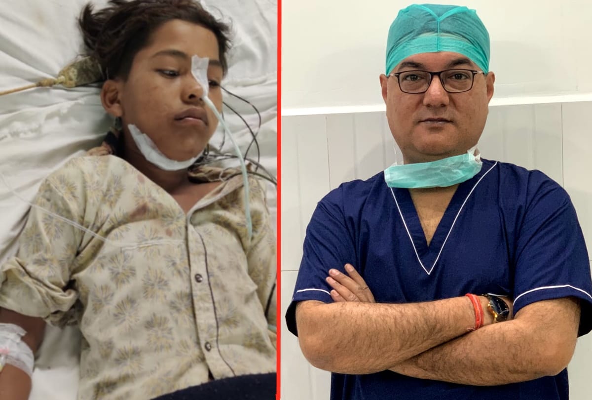 Iron rod entered in child neck at deoria