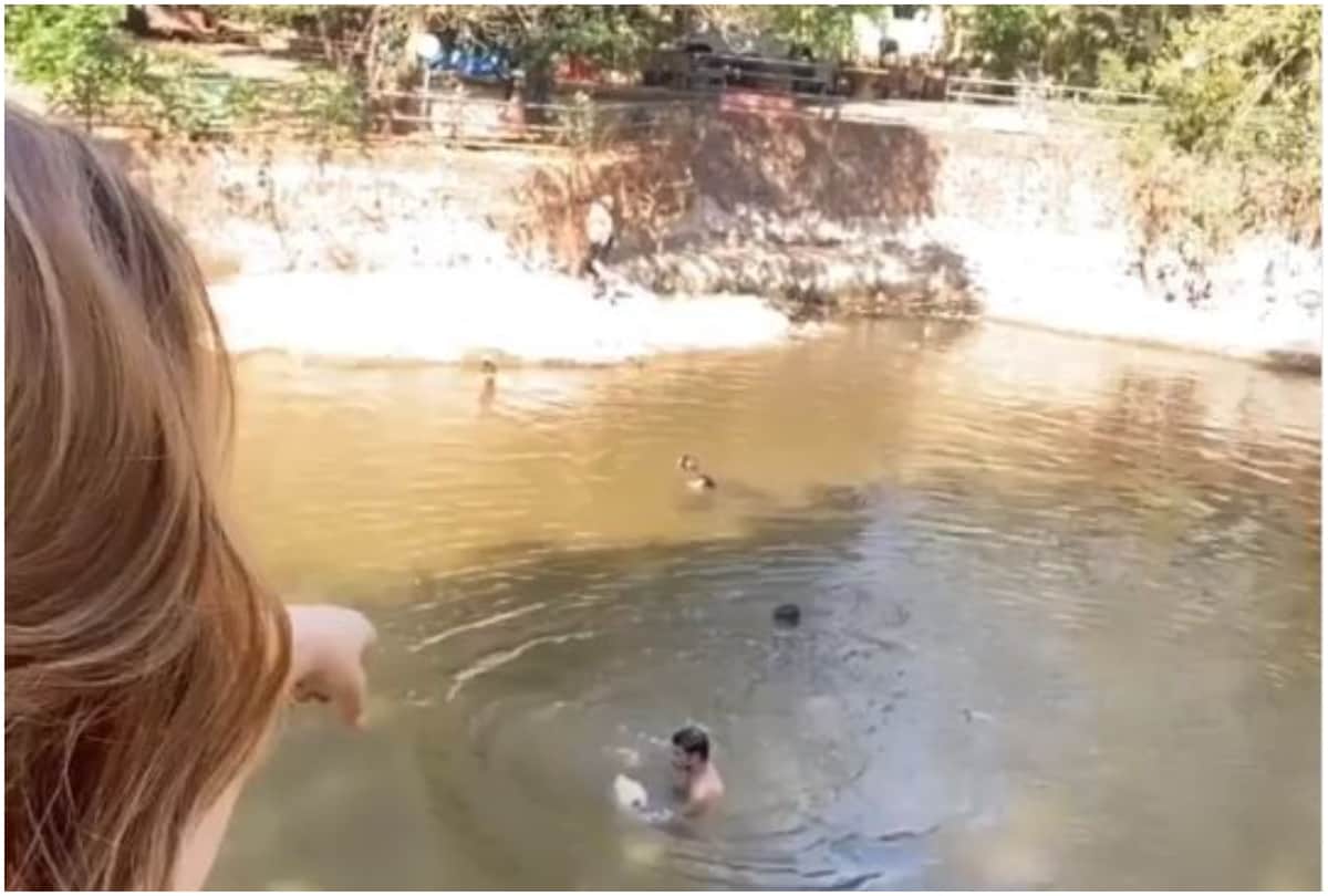 Salman Khan rumoured girl friend Iulia Vantur catches fishes at farmhouse video viral