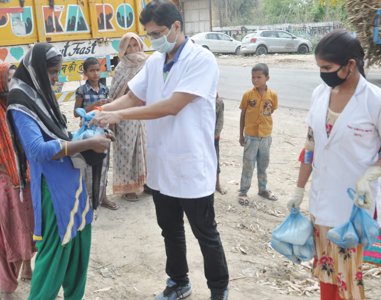 Food items distributed to 25 poor families