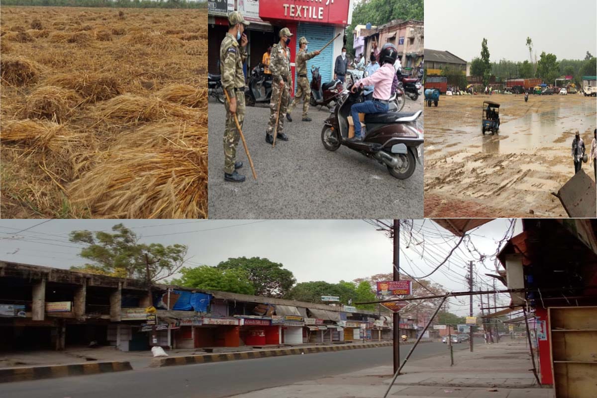 Weather changed in western up, rain helps police to make follow lockdown