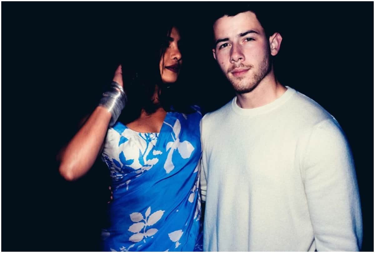 Priyanka Chopra shared romantic picture with Nick Jonas in blue saree