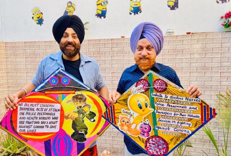 A Man from Mohali salute to the frontline heros through Kite