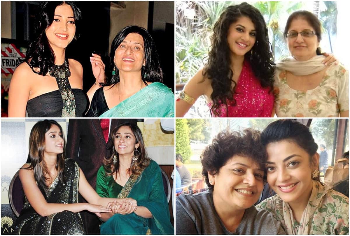 Beautiful Mothers of South Indian Actresses Kajal Aggarwal Tamannaah Bhatia Anushka Shetty Pooja Hegde Hansika Motwani Taapsee Pannu