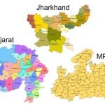 मध्य प्रदेश, गुजरात, झारखंड के नक्शे