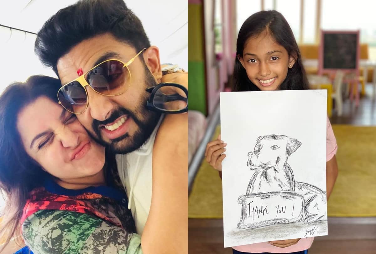 Abhishek Bachchan bought a sketch made by Farah Khan daughter Anya   for contribute to her charity drive Rs 1 lakh