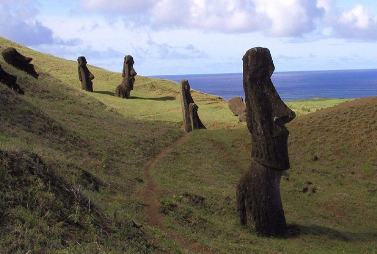 Mystery of Easter Island statues Moai by the Rapa Nui people