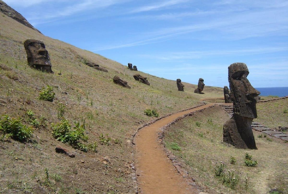 Mystery of Easter Island statues Moai by the Rapa Nui people