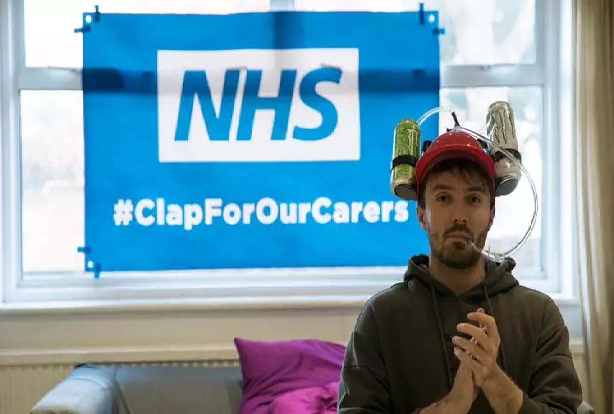 Coronavirus in Britain: A Man 24 hours clap to collect funds for Corona warriors and health workers in London