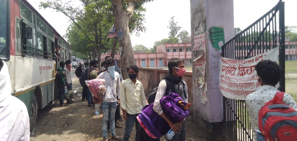 222 workers come from Haryana were quarantined in Azamgarh and Jaunpur
