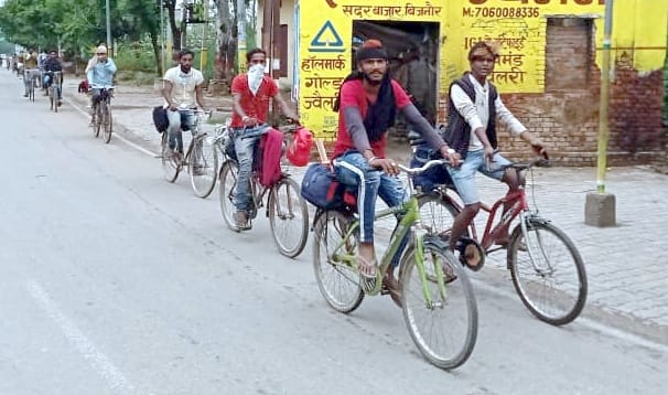 Ludhiana to Bihar left by bicycle