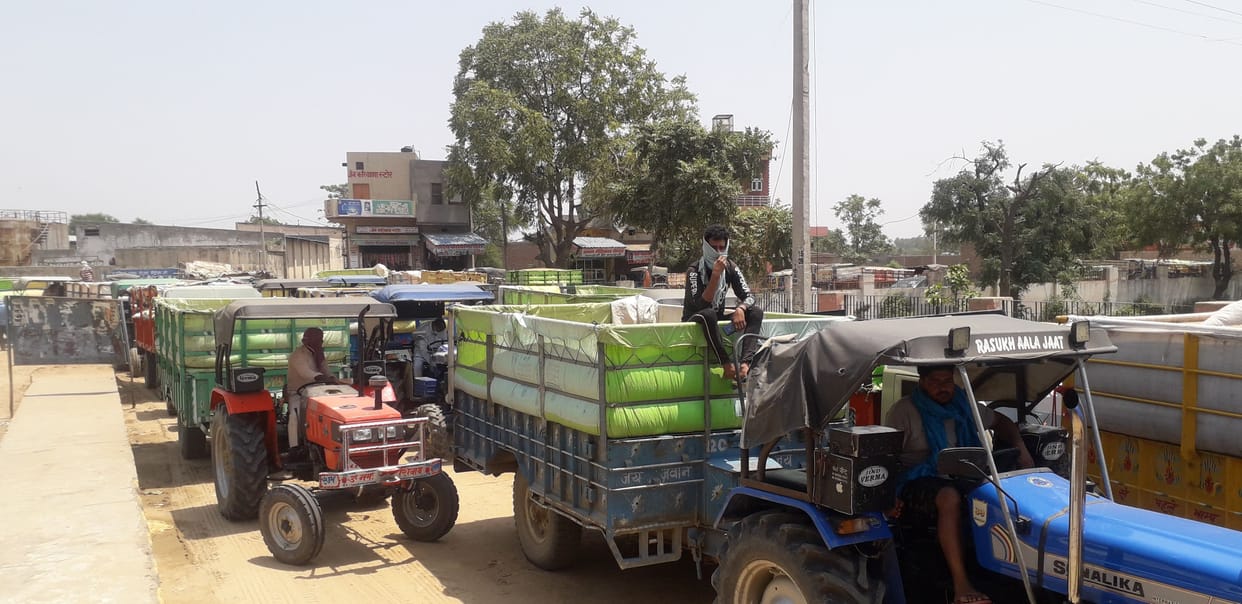 The farmers were not allowed to enter the market without calling