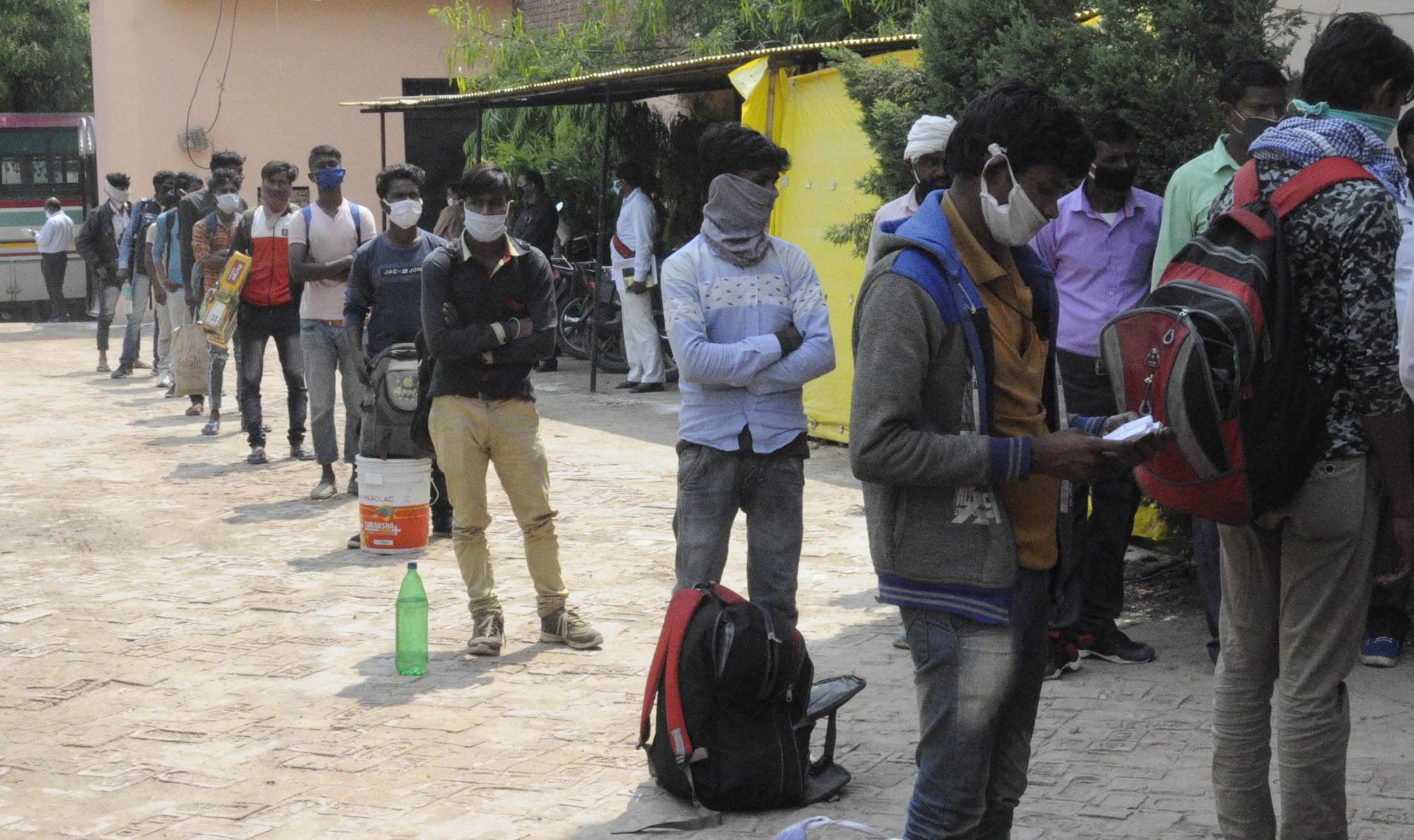 CoronaVirus: 62 migrants arrive in Belha from Haryana
