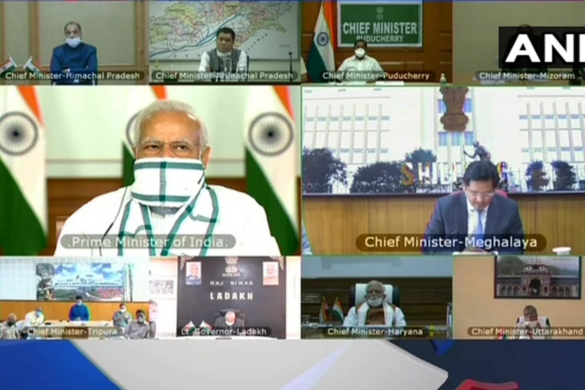 PM Modi meeting with cms says gave importance to economy as well as continue fight against covid 19