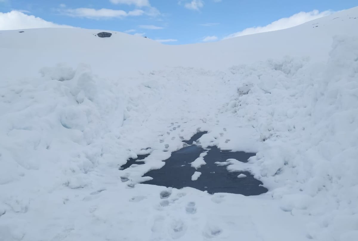 fresh snowfall recorded on the peaks and rohtang pass in himachal pradesh