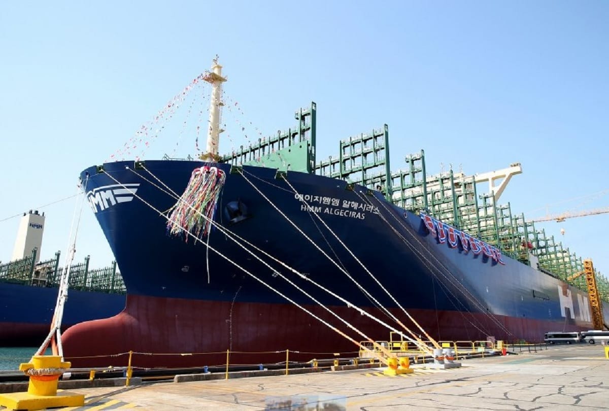 World largest container ship HMM Algeciras starts maiden voyage from Qingdao Port