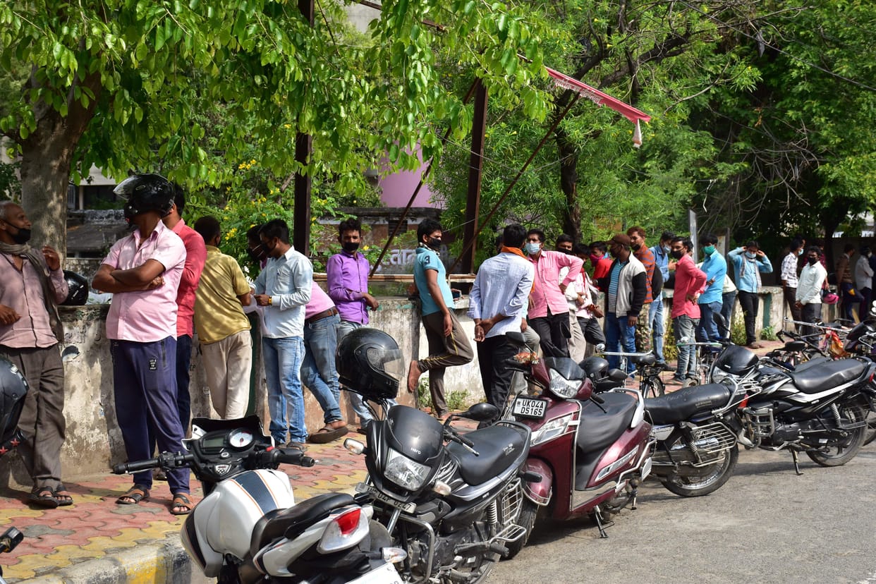 Man making a cube in a nearby circle in Haldwani