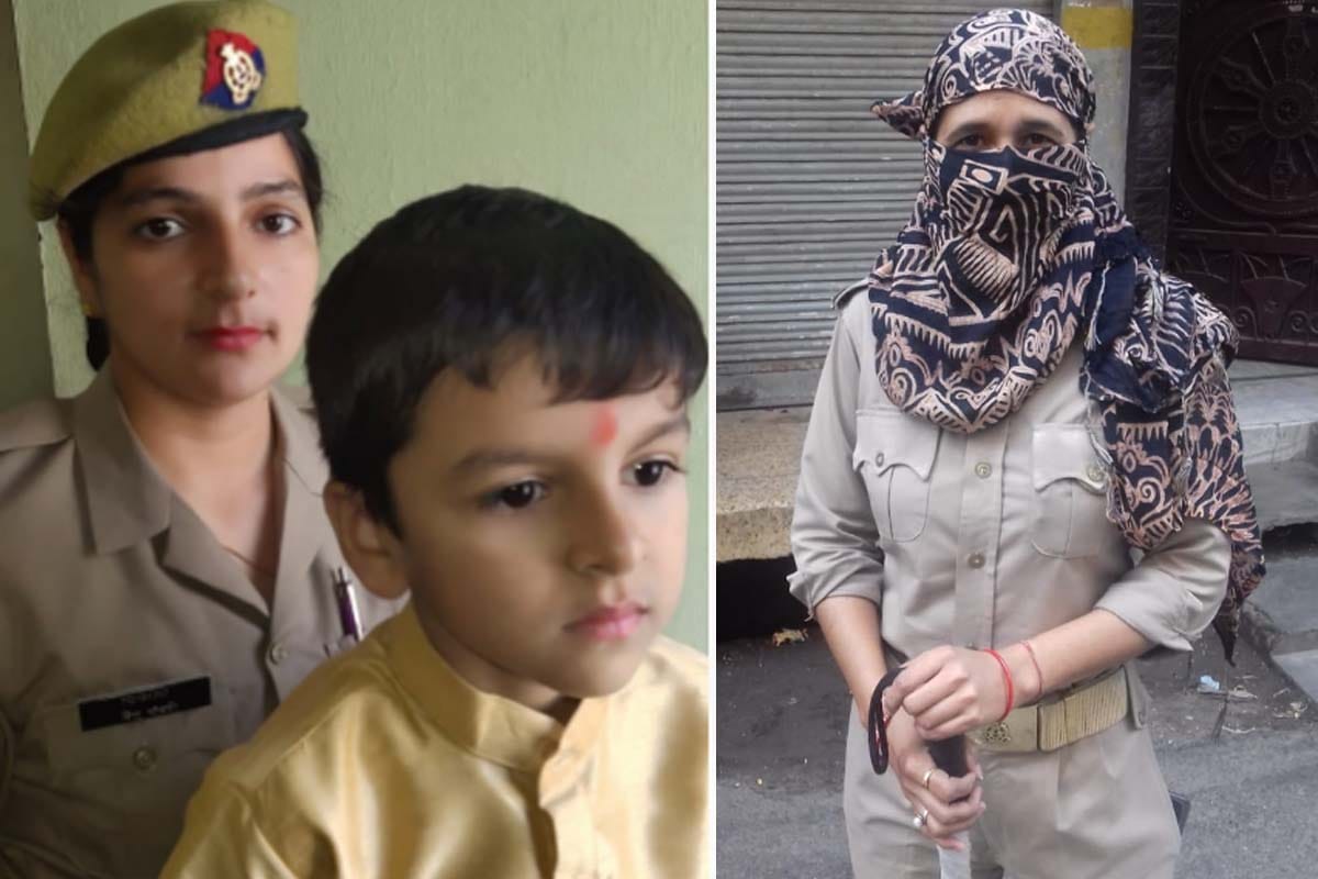 Corona Warrior: Constable husband wife doing their duty by leaving their six year old son at landlord house in Muzaffarnagar