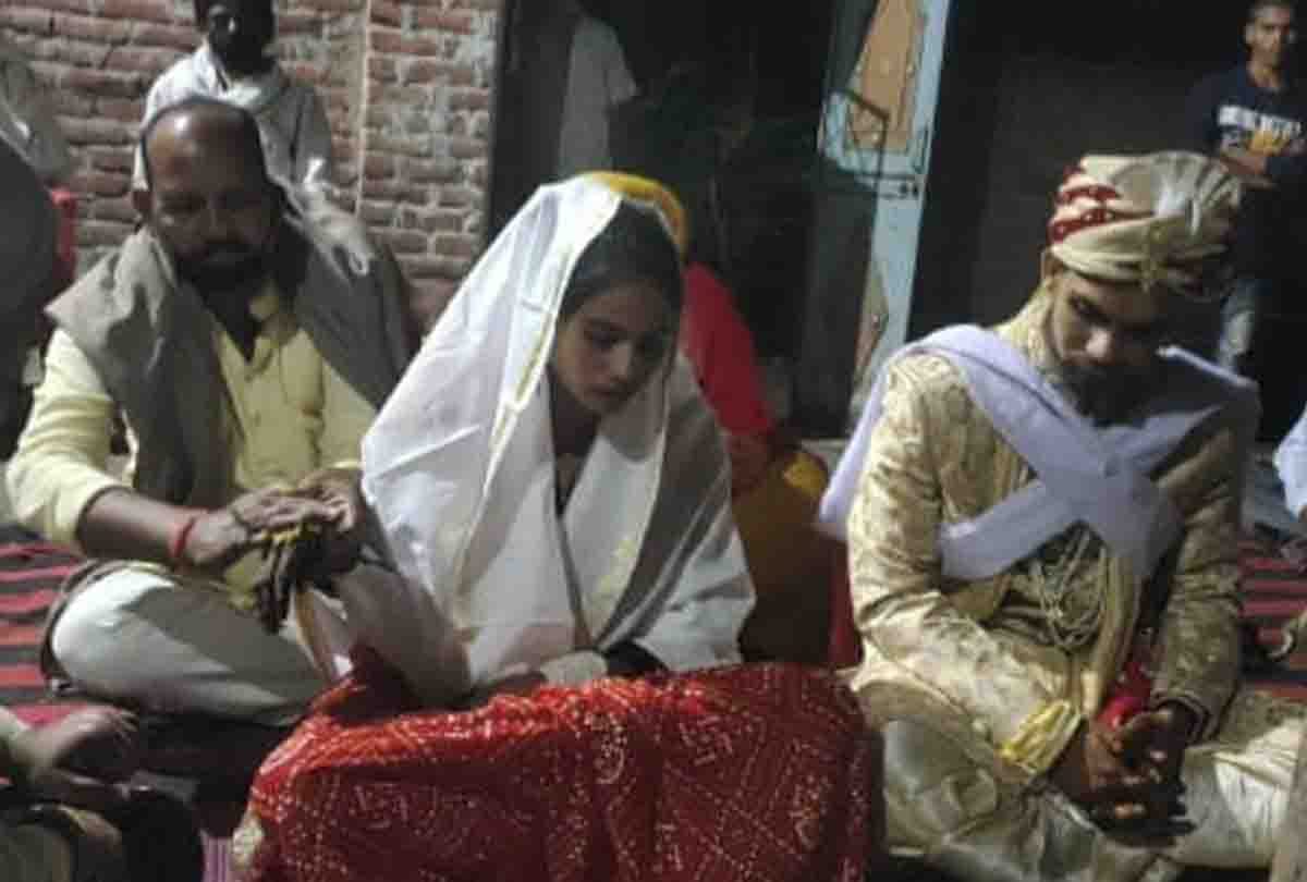 lockdown: The whole village became witness to unique marriage