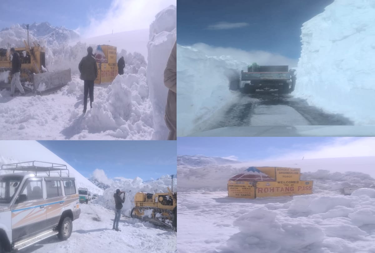 A team of farmers left for snow-logged Rohtang to Lahaul amid lockdown