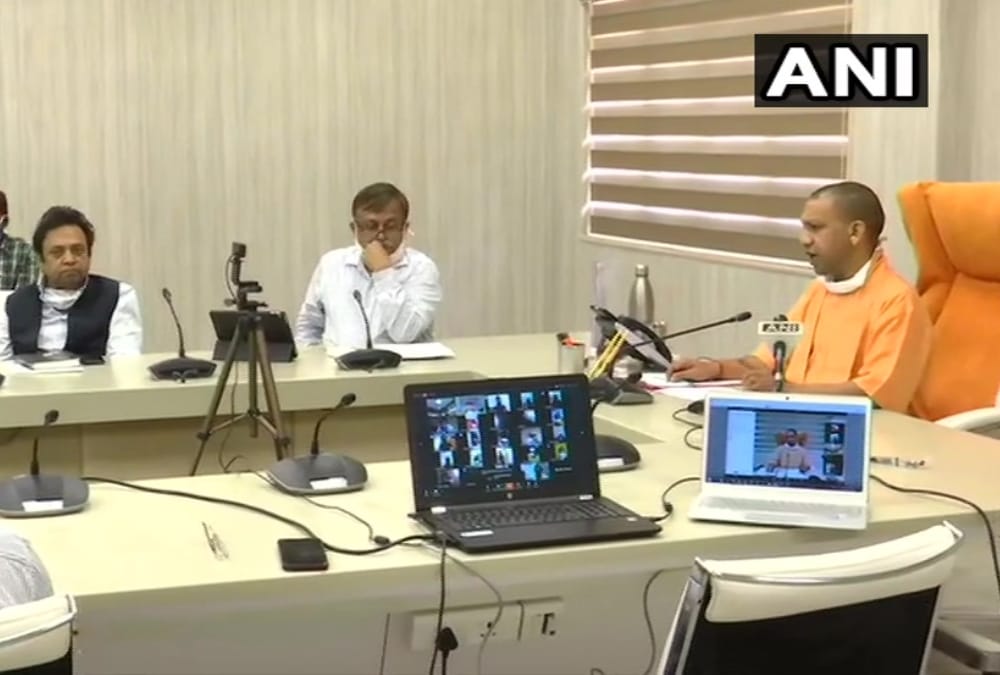 UP CM Yogi Adityanath talks to students braught from Kota rajasthan.