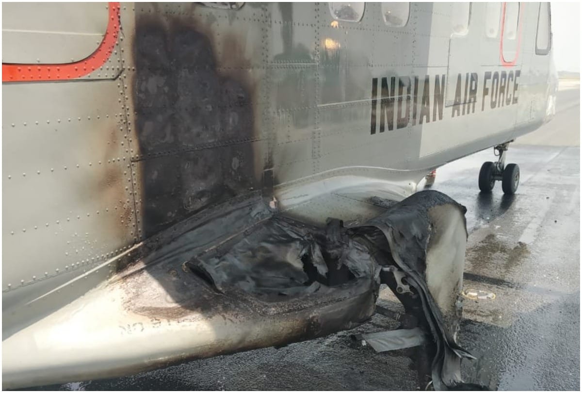 Delhi Palam Air Base Dornier aircraft tyre deflation pilot cancel take off indian Air Force
