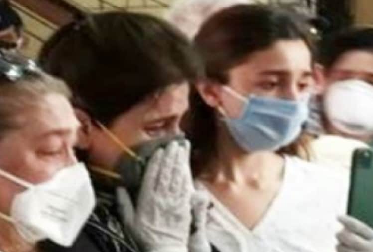 rishi kapoor death last rites neetu kapoor alia bhatt and ranbir kapoor