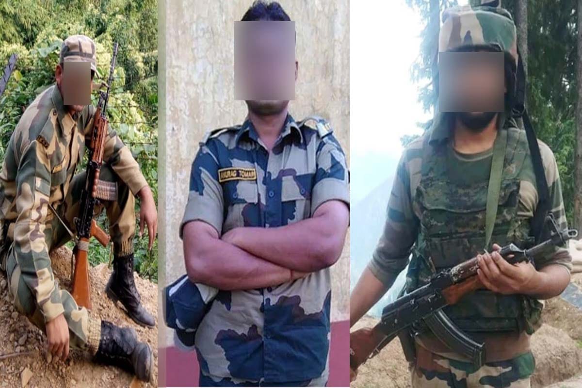 Army soldiers from Baghpat gives a message to country people to follow lockdown while they are securing Borders